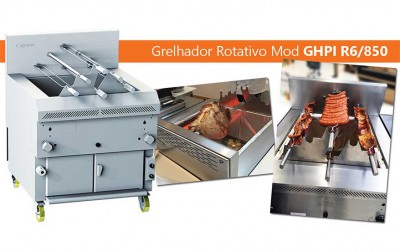 Novo Grelhador Rotativo de 6 espetos